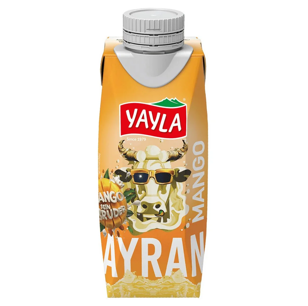 Yayla Mango Ayran 8.45 fl oz Tetra Pack - Authentic Turkish & Mediterranean Food | TG Gourmet