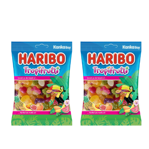 Haribo Tropifrutti 2.82 oz (80 g) × 2 pcs - Big Size - Authentic Turkish & Mediterranean Food | TG Gourmet