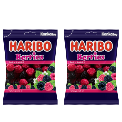 Haribo Berries 2.82 oz (80 g) x 2 pcs -Big Size - Authentic Turkish & Mediterranean Food | TG Gourmet