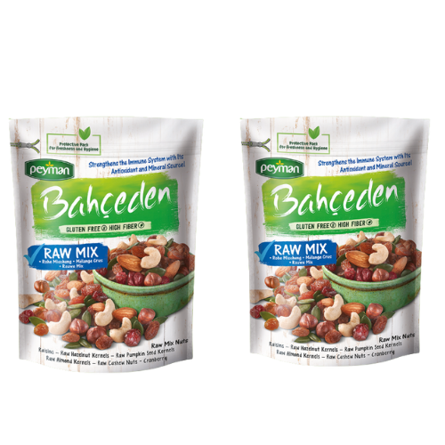 Peyman Bahceden Raw Mixed Nuts 5.29 oz (150g) Pouch, 2-Pack - Gluten Free | TG Gourmet