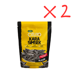 Peyman KARA SIMSEK Citliyo Black Sunflower Seeds Salted 10 oz (284g) x 2 pcs - Double Roasted- Gluten Free - Authentic Turkish & Mediterranean Food | TG Gourmet