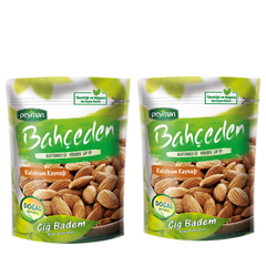 Peyman Bahceden Raw Almonds 5.29 oz (150g) x 2 pcs - Gluten Free - High Fiber - Authentic Turkish & Mediterranean Food | TG Gourmet