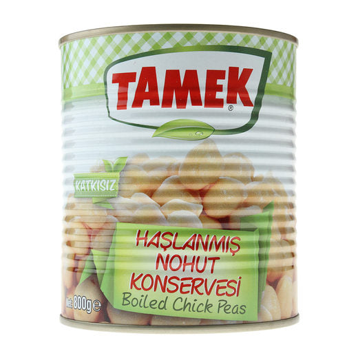 Tamek Boiled Chickpeas 28.2oz (800g) Can - Authentic Turkish & Mediterranean Food | TG Gourmet