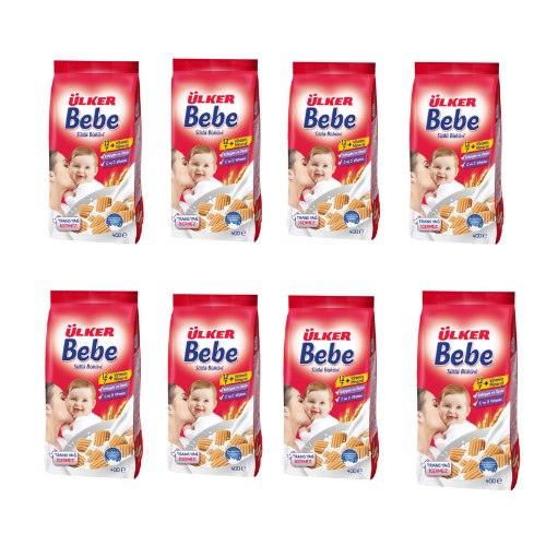 Ulker Baby Biscuits (Bebe Biskuvisi) 14.11 oz (400g) Classic Family Pack, Case of 8 | TG Gourmet