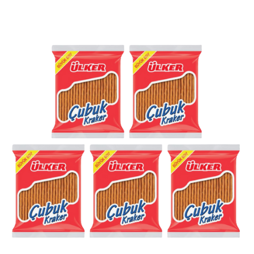 Ulker Plain Stick Crackers 2.82 oz (80 g) - Large Pack x 5 pcs - Authentic Turkish & Mediterranean Food | TG Gourmet