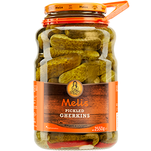 Melis Pickled Cucumbers (Gherkins) 89.6 fl oz (2650 ml) XL Family Jar | TG Gourmet