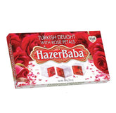 Hazerbaba With Rose Petals Turkish delight 16oz (454g) Box - Authentic Turkish & Mediterranean Food | TG Gourmet