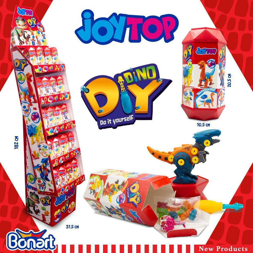 Joytop Diy Dinasour Sour Lollipop with Gummy 1.09 oz x 40ct - Authentic Turkish & Mediterranean Food | TG Gourmet