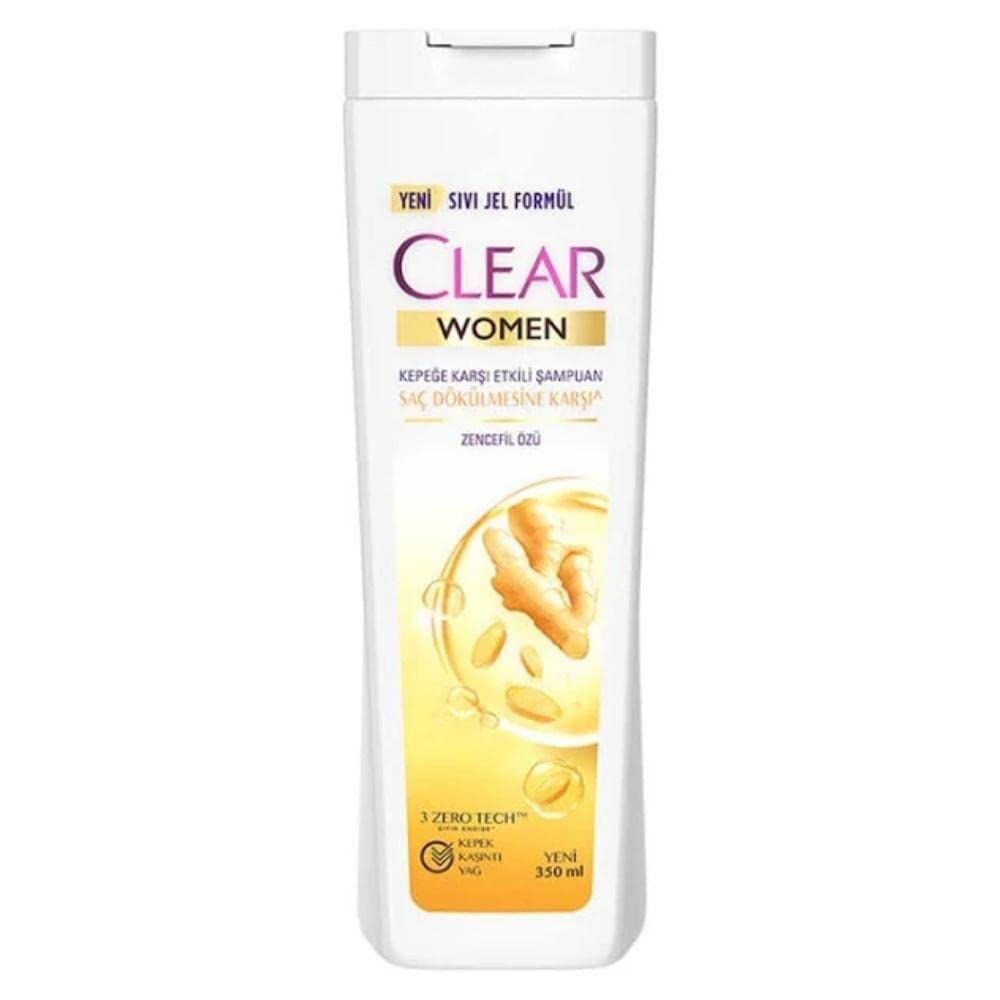 CLEAR WOMEN GINGER EXTRACT SHAMPOO 350ML 11.8oz - Authentic Turkish & Mediterranean Food | TG Gourmet