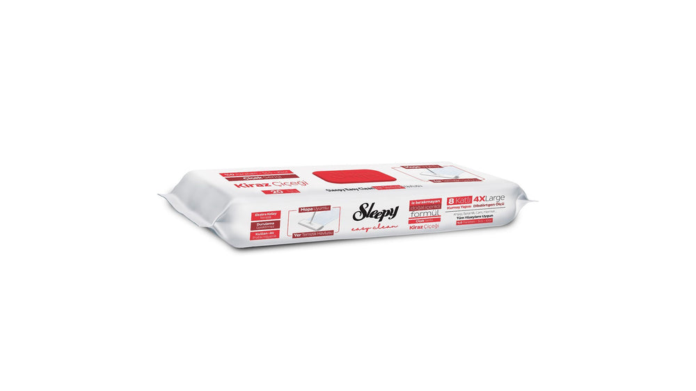 Sleepy Mop Adaptable Cherry Blossom Easy Clean Wet Wipes 20 ct