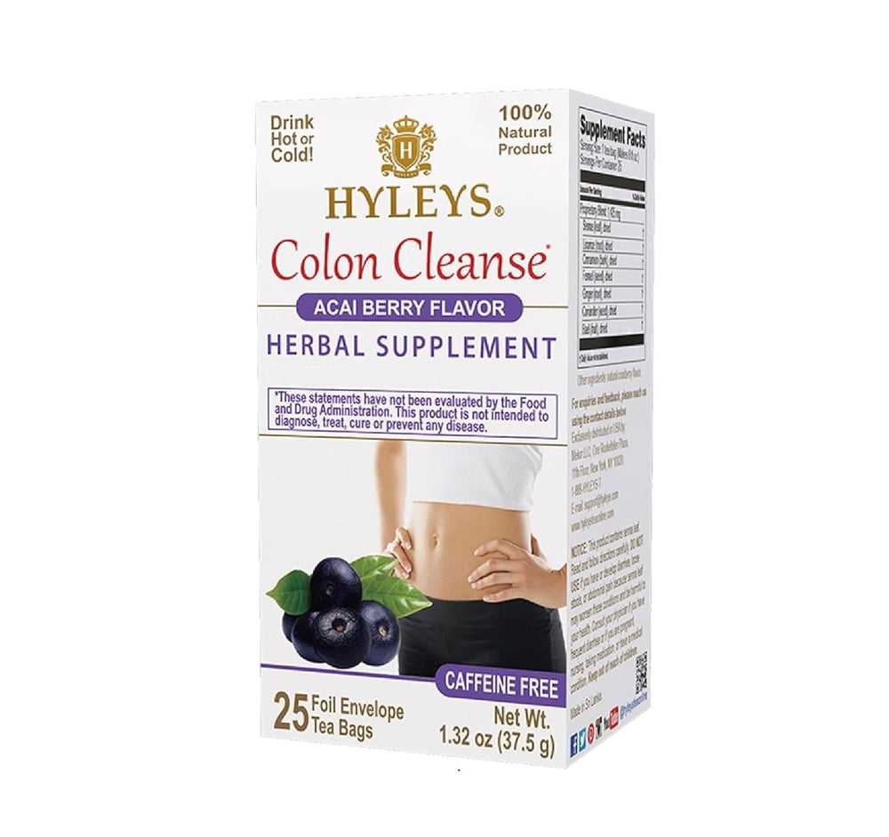 Hyleys Colon Cleanse Herbal Tea Acai Berry, 25 Tea Bags 1.32 oz | TG Gourmet