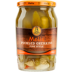 MELIS PICKLED CUBUK CUCUMBERS (GHERKINS) FINE STYLE 720ML - Authentic Turkish & Mediterranean Food | TG Gourmet