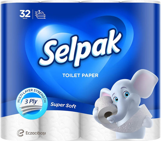 Selpak Toilet Paper 3-Ply 32 Rolls - The Family Supply Pack | TG Gourmet