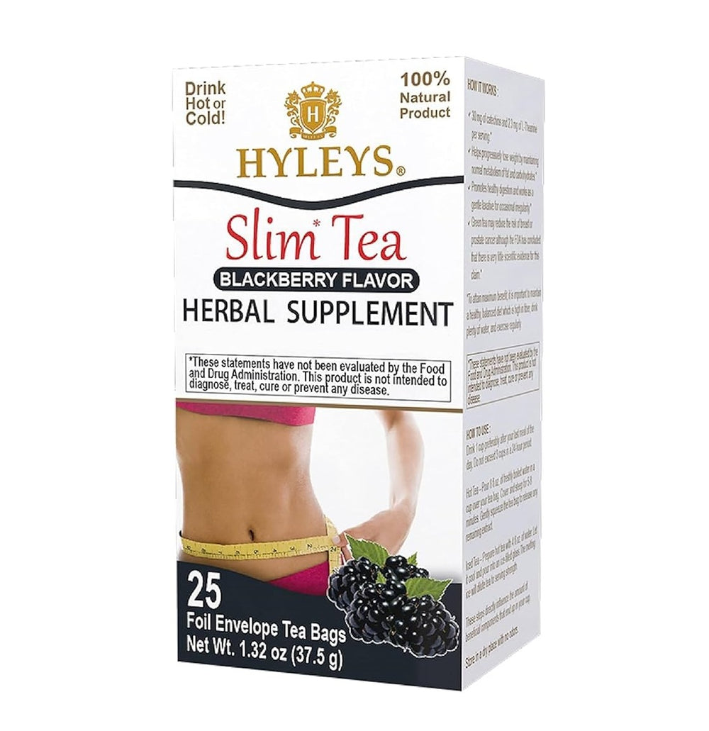 Hyleys Slim Tea Blackberry Herbal Blend, 25 Tea Bags 1.32 oz (Kosher) | TG Gourmet
