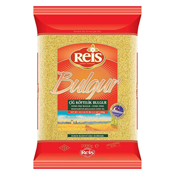 Reis Cig Koftelik Bulgur 2.2lb (1kg) Pouch (çiğ köfte) - Authentic Turkish & Mediterranean Food | TG Gourmet