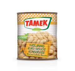 Tamek Boiled White Beans 28.2oz (800g) Can - Authentic Turkish & Mediterranean Food | TG Gourmet