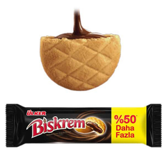 Ulker Biskrem Cookies with Cocoa Cream Fiiling Large Roll 5.29 oz - Authentic Turkish & Mediterranean Food | TG Gourmet