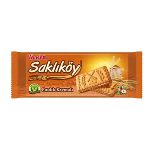 Ulker Saklikoy Milk & Oat Sandwich Biscuits 3.53 oz (100 g) - Authentic Turkish & Mediterranean Food | TG Gourmet