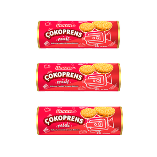Ulker Cokoprens Midi Biscuits 10ct , 5.64 oz (160g) X 3 pcs - Authentic Turkish & Mediterranean Food | TG Gourmet