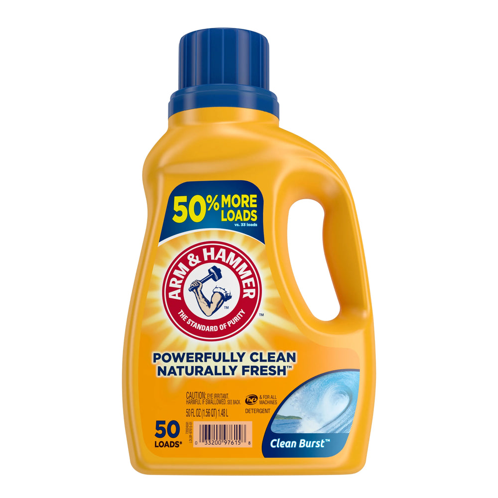 Arm & Hammer Liquid Laundry Detergent Clean Burst 50 fl oz | TG Gourmet