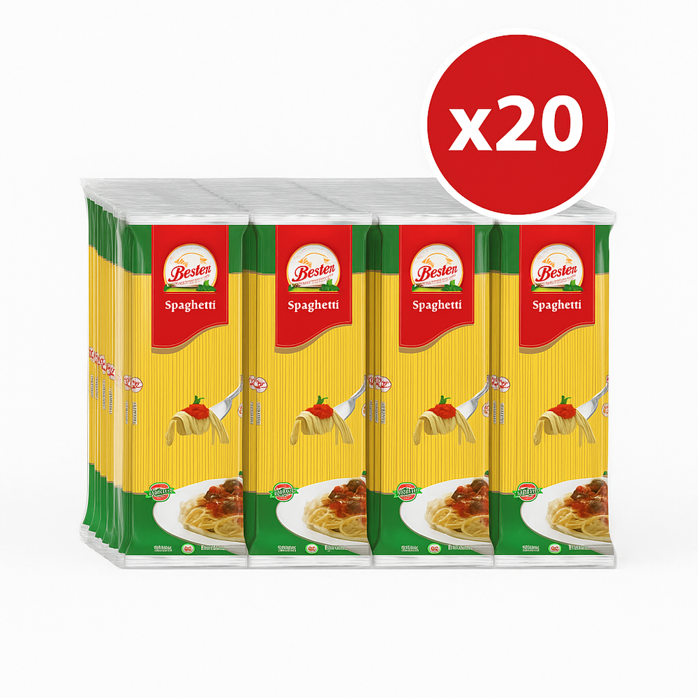 Besler Spaghetti Pasta Kosher 1 lb Packs, Case of 20 - Pantry Stock | TG Gourmet