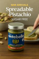 ANTEBELLA SPREADABLE PISTACHIO CREAM WITHOUT SUGAR 200gr - Authentic Turkish & Mediterranean Food | TG Gourmet