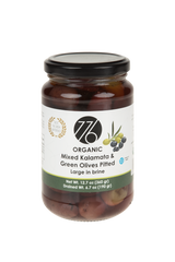 Greek_OLIVES PITTED GREEK ORGANIC MIX JAR 340gr - Authentic Turkish & Mediterranean Food | TG Gourmet