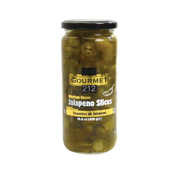 Gourmet212 Mexican Green Jalapeno Slices 1.03 lb Jar - Taco Night Staple | TG Gourmet