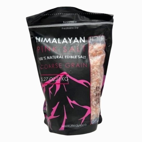 Himalayan Pink Salt Coarse Grain 35.27 oz (1 kg) Doypack Bag | TG Gourmet