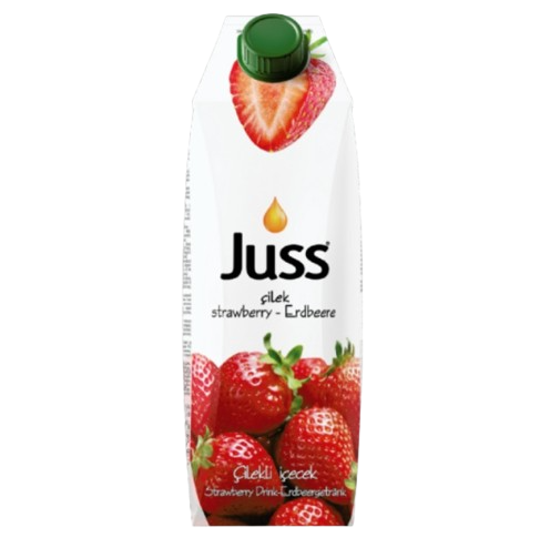 Juss Strawberry Fruit Drink 33.8 fl oz (1 L) Tetra Pak - Cilek Favorite | TG Gourmet