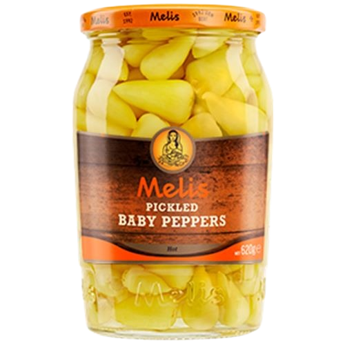 Melis Pickled Baby Peppers 24 fl oz (720 ml) Jar (Kosher) Biber Tursusu | TG Gourmet
