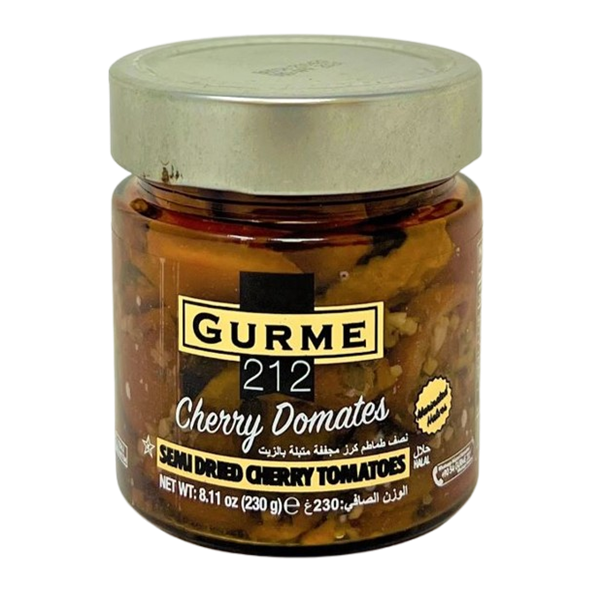 GURME212 SEMI DRIED CHERRY TOMATOES 7OZ JAR - Authentic Turkish & Mediterranean Food | TG Gourmet