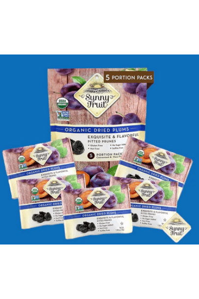 Sunny Fruit Organic Plums 1.06 oz Snack Packs, 5-Pack Pouch | TG Gourmet