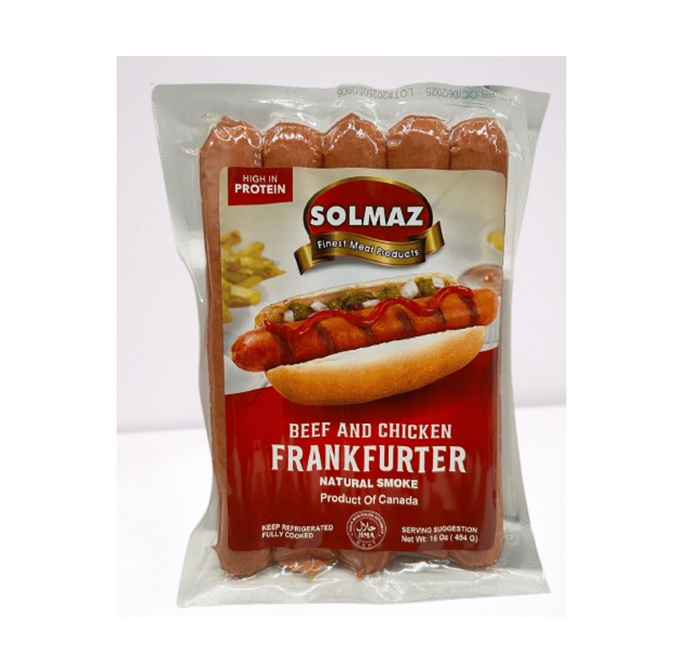 Solmaz Frankfurter Sausage, Halal 16 oz (454g / 1 lb) - Grill & Pan | TG Gourmet