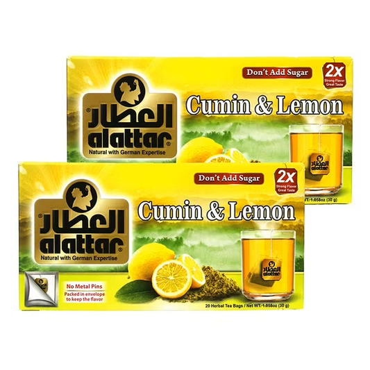Alattar Cumin & Lemon Tea 20 Count Bags, 2-Pack - After Meals Cup | TG Gourmet