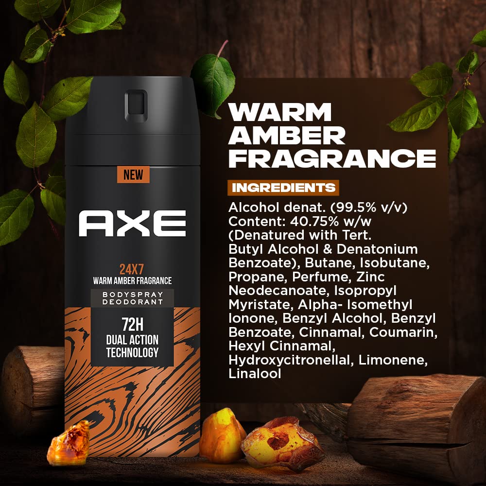 Axe Body Spray Warm Amber 5.3 fl oz (150 ml)