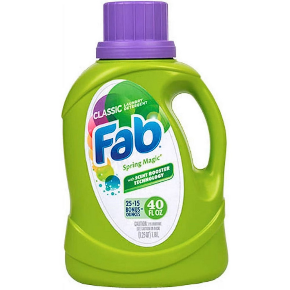 Fab Laundry Detergent Spring Magic 40 oz - Budget Fresh Wash | TG Gourmet