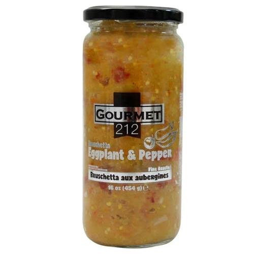 Gourmet212 Bruschetta Topping Eggplant & Pepper - Mediterranean Spoonable | TG Gourmet