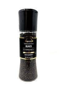 Rosolini Black Pepper Grinder 5.99 oz Refillable Mill, Whole Peppercorns | TG Gourmet