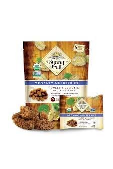 Sunny Fruit Organic Mulberries Snack Packs, 5-Pack Pouch - Dut | TG Gourmet