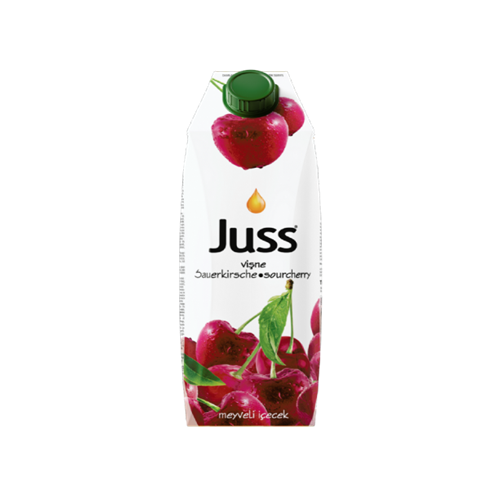 Juss Sour Cherry Fruit Drink 33.8 fl oz (1 L) Tetra Pak - Visne Classic | TG Gourmet
