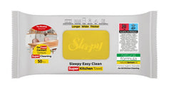 Sleepy Easy Clean Lemon Oil Kitchen Wipes 50 ct