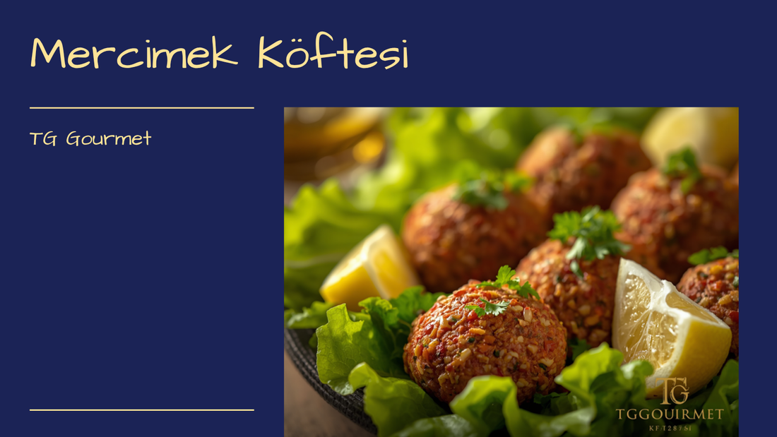 Turkish mercimek köftesi red lentil balls on fresh lettuce with lemon wedges - TG Gourmet