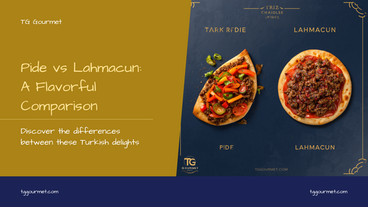 Turkish pide flatbread next to round lahmacun comparison - TG Gourmet