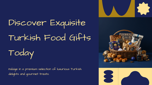 Elegant Turkish food gift basket with Turkish delight, baklava, tea and coffee - TG Gourmet