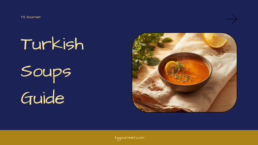 Bowl of Turkish red lentil soup (mercimek çorbası) with lemon and dried mint on a rustic table