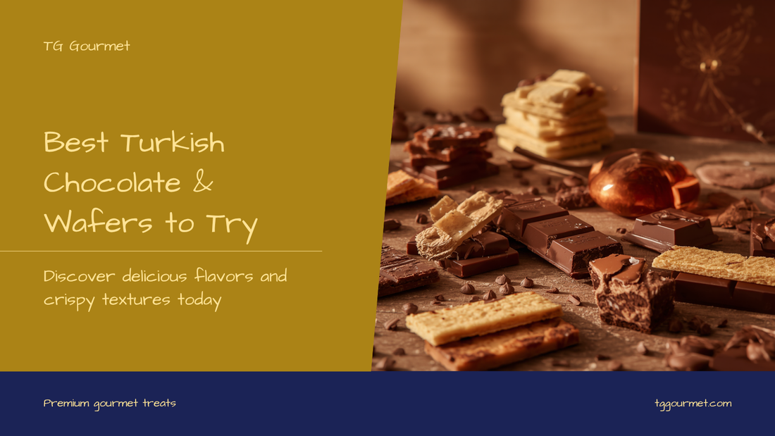 Assortment of Turkish chocolate bars and wafers