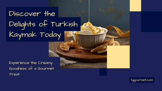 Bowl of Turkish kaymak clotted cream drizzled with honey and bread - TG Gourmet