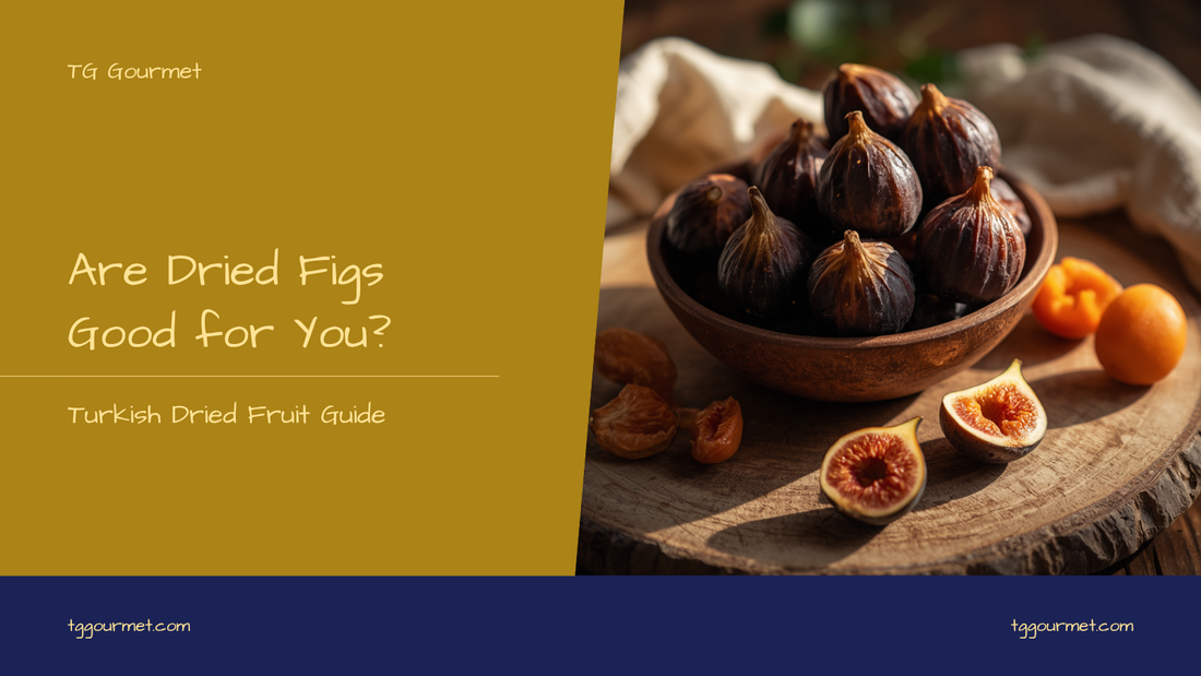 Bowl of whole Turkish dried figs on a wooden board with scattered figs