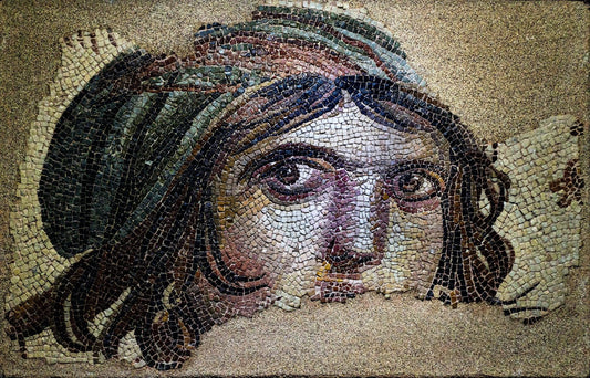 Gypsy Girl mosaic of Zeugma ancient artwork